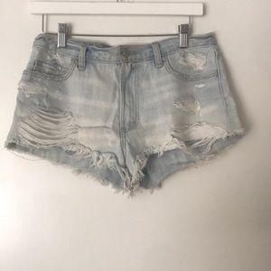 High-waisted Denim Shorts